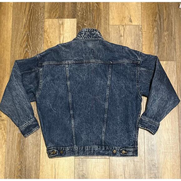 Vintage Sunset Blues Denim Jacket Sz Medium Acid Wash 80s 90s Hipster Button - Picture 6 of 10